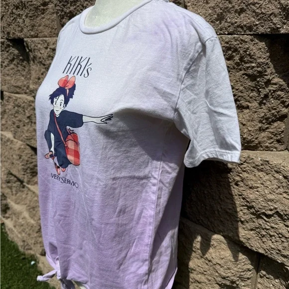 Kiki's Delivery Service kids youth XL Shirt - White and Purple - Picture 3 of 5